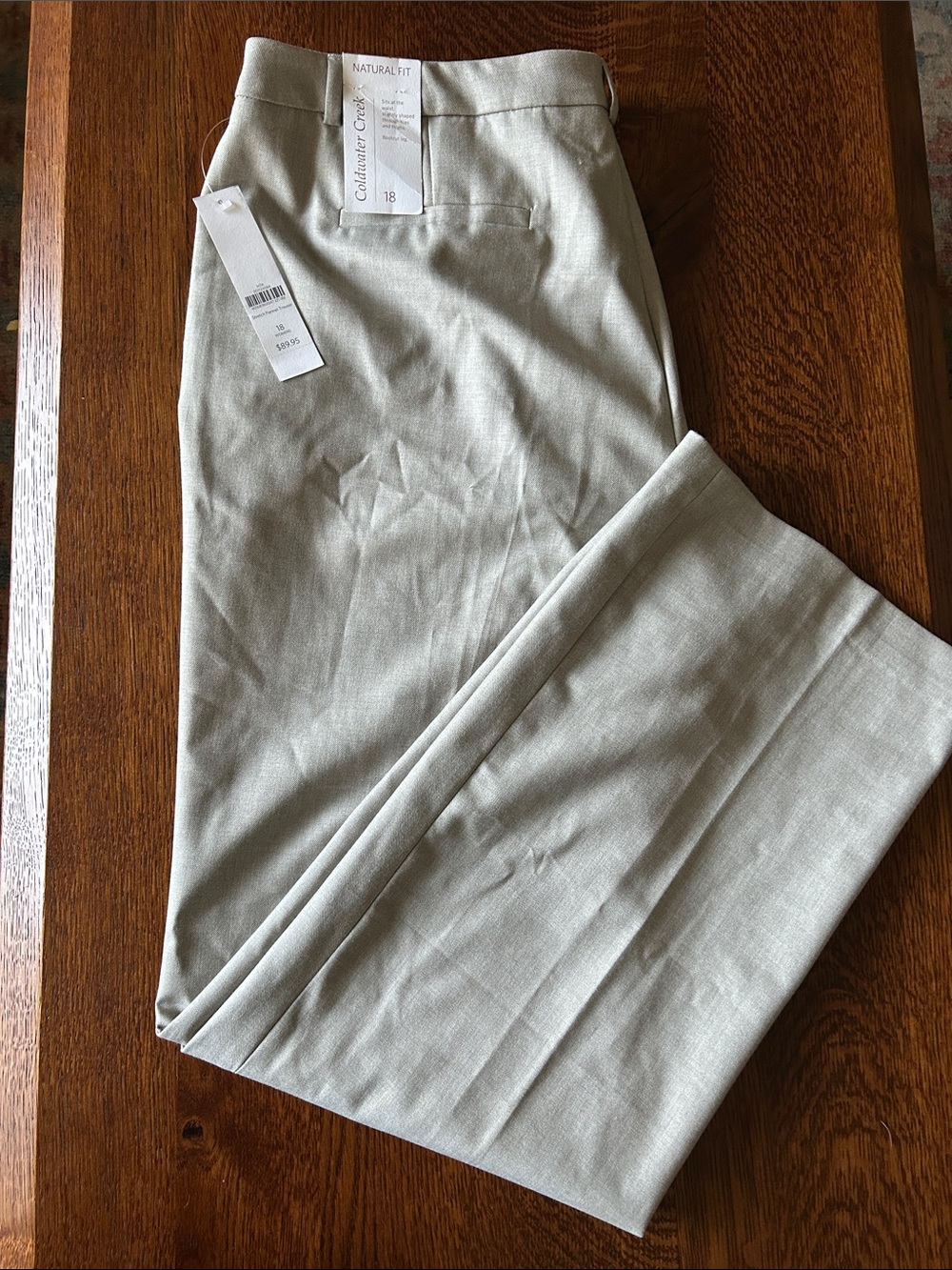 Coldwater Creek Women's Boot Cut Pants in Light Beige